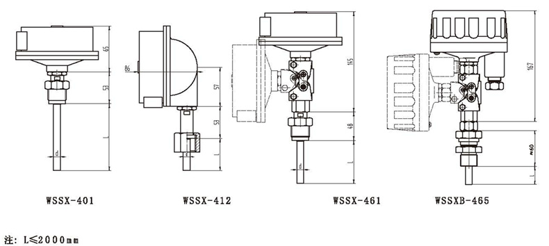 WSSX工業雙金屬溫度計（電接點型螺紋式）_http://www.ttwn.com.cn_雙金屬溫度計_第3張