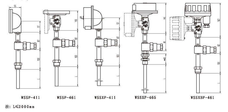 WSSX工業(yè)雙金屬溫度計(jì)（一體化型螺紋式）_http://www.ttwn.com.cn_雙金屬溫度計(jì)_第3張